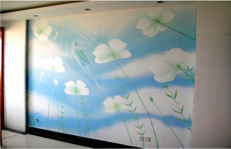 环江画墙绘怎么画好白云的蓬松感？