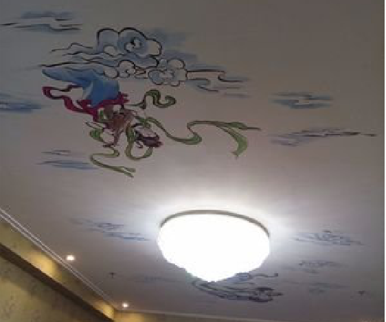 环江如何快速绘制天花板上的手绘墙？