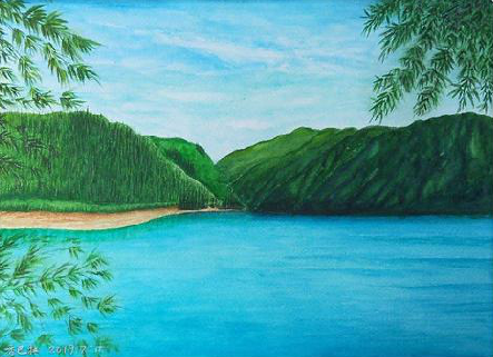 环江在墙绘中，如何绘画绿水青山？